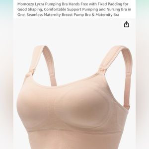 Momcozy Lycra Hands Free Pumping and Nursing Bra in One Size Large